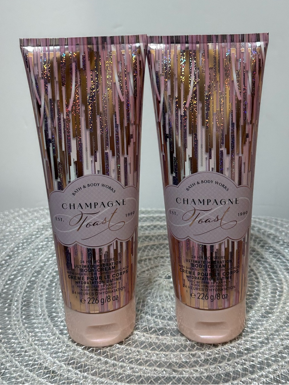 BBW Champagne Toast Body Cream Set of 2 NWT